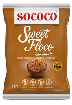 Coco ralado Sweet floco queimado Sococo 1kg