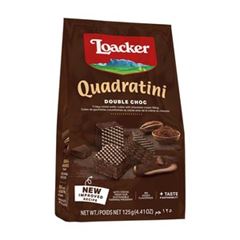 Biscoito Quadratini double chocolate Loacker 125g