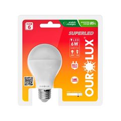 LAMPADA SUPERLED OURO OUROLUX A55 6W 6500K