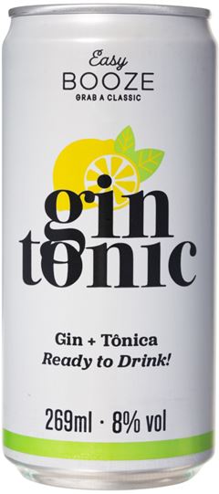 READY TO DRINK EASY BOOZE GIN TONIC LATA269ML