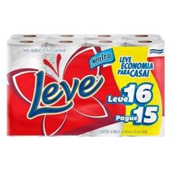 PAPEL HIGIENICO LEVE NEUTRO 4X16 30MTS LV16 PG15