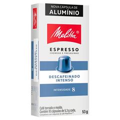 CAFÉ EM CÁPSULA TORRADO E MOÍDO INT. DESCAF.  MELITTA10/53G