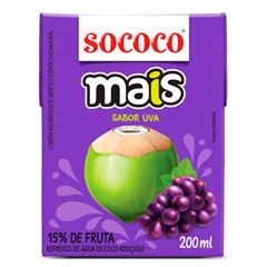 AGUA DE COCO MAIS UVA SOCOCO TP 24X200ML