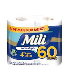 PAPEL HIGIENICO MILI  F. DUPLA 60M 12X4