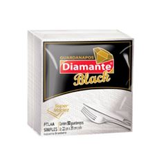 GUARDANAPO DIAMANTE BLACK 22X20CM 50 FOLHAS  - 48X50