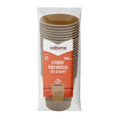 COPO TERMICO DE PAPEL VABENE (25X180ML) CX C/ 20PCT