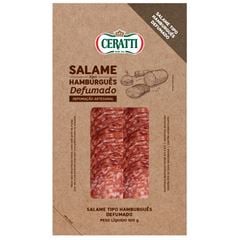 SALAME HAMBURGUES DEFUMADO FATIADO CERATTI 100G