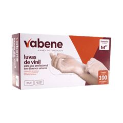 LUVA  VINIL S/ PO VABENE TAM. M BOX C/ 100UN