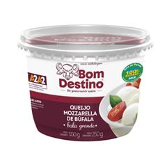 QUEIJO MUSSARELA DE BUFALA BOLA GRANDE SAL BOM DESTINO 250G