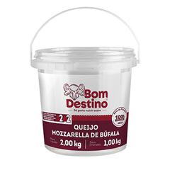 QUEIJO MUSSARELA DE BUFALA BOLA GRANDE BOM DESTINO 1KG