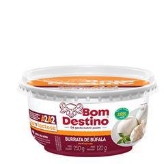 QUEIJO BURRATA DE BUFALA CREME ZERO LACTOSE BOM DESTINO 120G