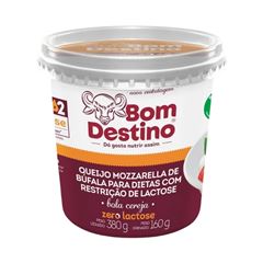 QUEIJO MUSSARELA DE BUFALA CEREJA ZERO LAC BOM DESTINO 160G