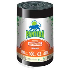 SACO LIXO PRETO PANTERA  ROLO 50L 6X1X100