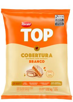 COBERTURA FRAC. GOTAS CHOC. BRANCO TOP HARALD 1,010K