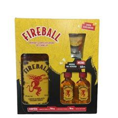 LICOR FIREBALL C/2  + 1 COPO DE SHOT 750ML