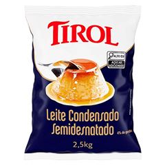 LEITE CONDENSADO TIROL  SEMI-DESNATADO 6% BAG 2,5KG