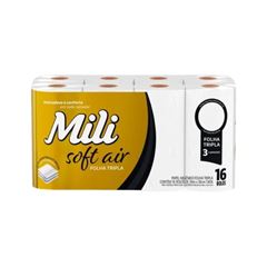 PAPEL HIGIENICO MILI  F. TRIPLA SOFT AIR 20M 16X4