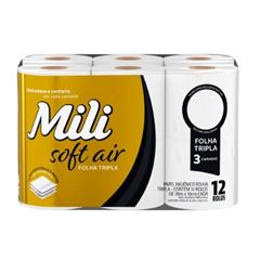 PAPEL HIGIENICO MILI  F. TRIPLA SOFT AIR 20M 4X12