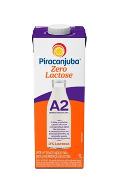 LEITE UHT  SEMI DESNATADO ZR LACTOSE A2A2 PIRACANJUBA 12 X1L