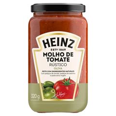 MOLHO DE TOMATE RÚSTICO OLIVA HEINZ VD 320G.