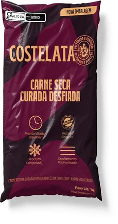 CHARQUE DESSALGADA DESFIADA CONGELADA COSTELATA 1KG