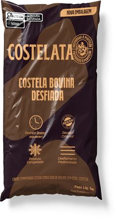 COSTELA COZIDA DESFIADA CONGELADA COSTELATA 1KG