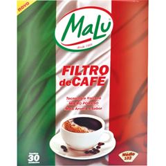 FILTRO DE PAPEL MALU P/ CAFE N 102 (PACK C/5 UND)