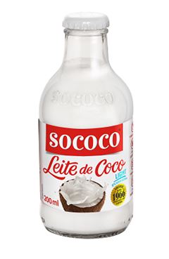 Leite de Coco Sococo light vidro 200ml