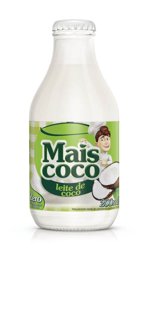 Leite de Coco Mais Coco vidro 200ml