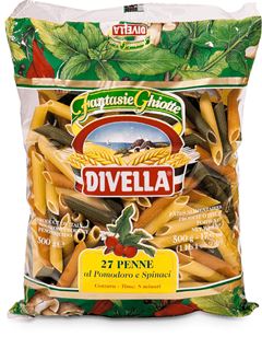 MASSA ITALIANA DIVELLA 027/1 PENNE TRICOLOR 500G