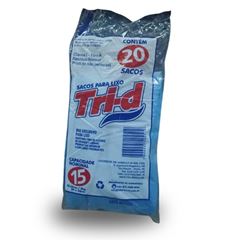 SACO P/LIXO TRID AZUL 15LT 24X20