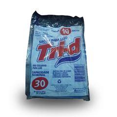 SACO P/LIXO TRID AZUL 30LT 24X10