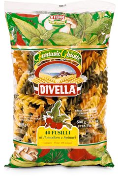 MASSA ITALIANA DIVELLA 040 FUSILLI TRICOLOR 500G