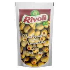 AZEITONA VERDE RIVOLI RECH C/PIMENTAO DOY PACK 24X180G