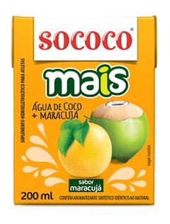 AGUA DE COCO MAIS MARACUJA SOCOCO TP 24X200ML