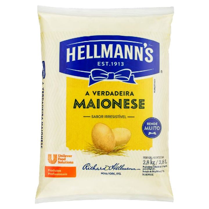 Maionese Hellmanns Bag 2,8 Kg